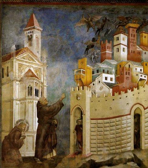 GIOTTO di Bondone Exorcism of the Demons at Arezzo Norge oil painting art